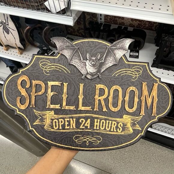 Handmade Other - Ashland Halloween Spellroom Open 24 Hours Potion Bat Sign Wall Decor
